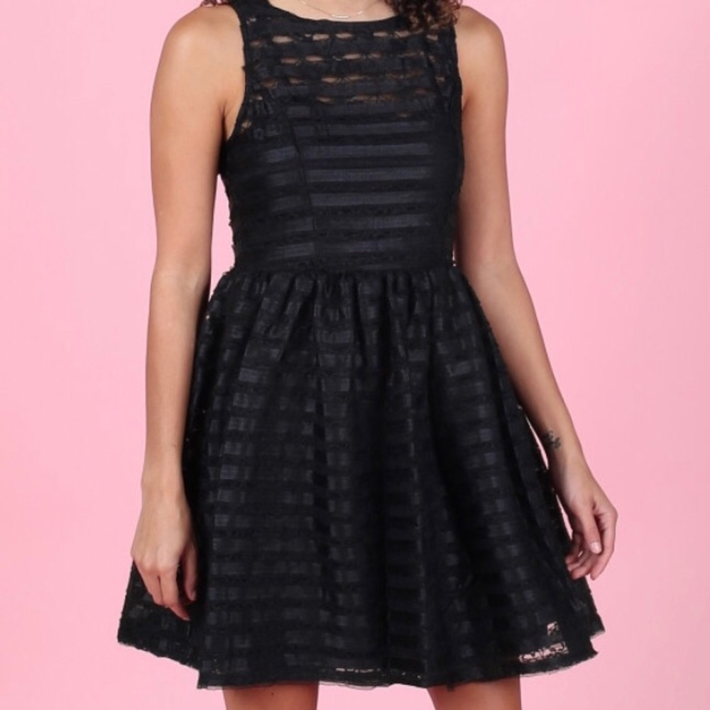 BLACK ALTARD STATE DRESS